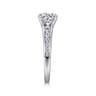 Nicola - 14K White Gold Round Diamond Channel Set Engagement Ring - 0.46 ct