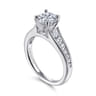 Nicola - 14K White Gold Round Diamond Channel Set Engagement Ring - 0.46 ct