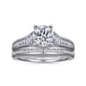 Nicola - 14K White Gold Round Diamond Channel Set Engagement Ring - 0.46 ct