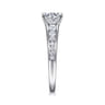 Nicola - 14K White Gold Round Diamond Channel Set Engagement Ring - 0.46 ct