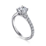 Luciole - 14K White Gold Round Diamond Engagement Ring - 0.57 ct