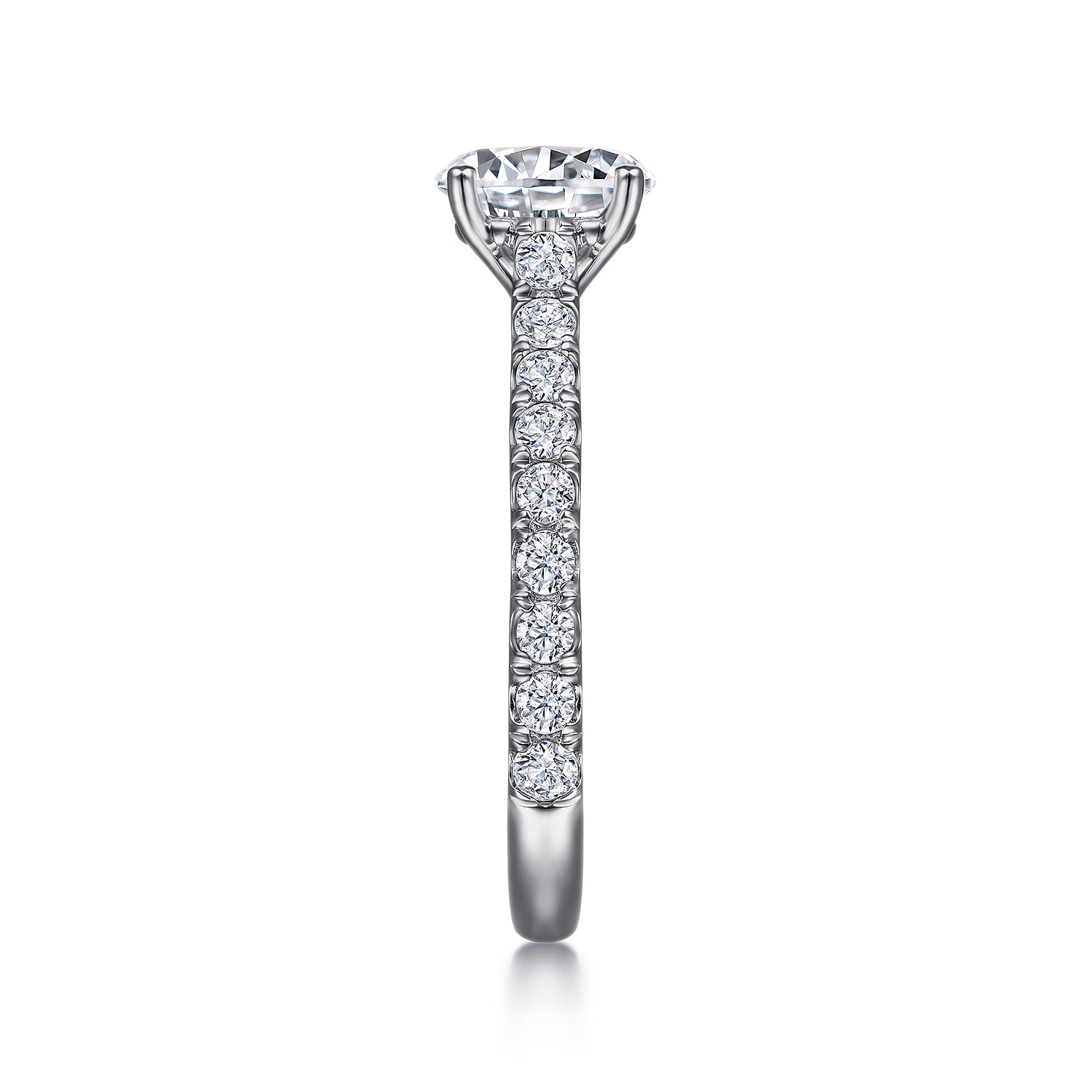 Luciole - 14K White Gold Round Diamond Engagement Ring - 0.57 ct - Shot 5