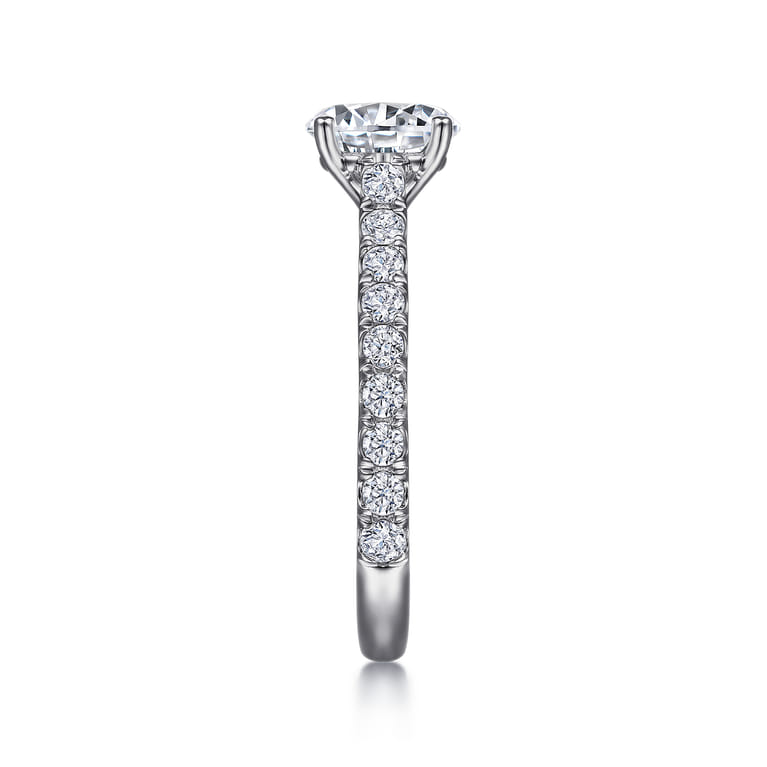 Luciole - 14K White Gold Round Diamond Engagement Ring - 0.57 ct - Shot 5
