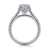 Luciole - 14K White Gold Round Diamond Engagement Ring - 0.6 ct