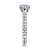 Luciole - 14K White Gold Round Diamond Engagement Ring - 0.6 ct