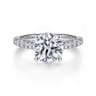 Luciole - 14K White Gold Round Diamond Engagement Ring - 0.57 ct