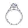 Luciole - 14K White Gold Round Diamond Engagement Ring - 0.57 ct