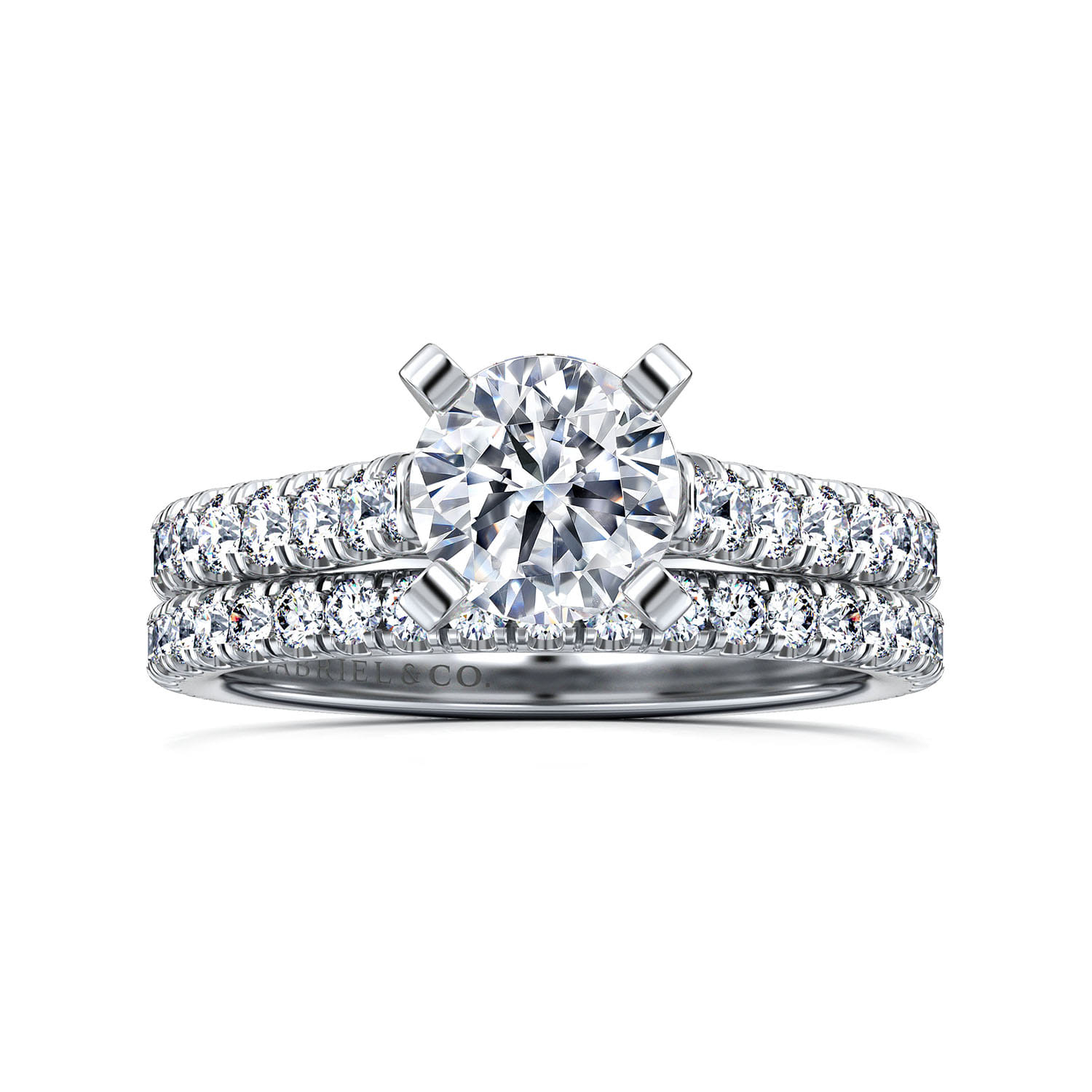 Erica - 14K White Gold Round Diamond Engagement Ring - 0.51 ct - Shot 4