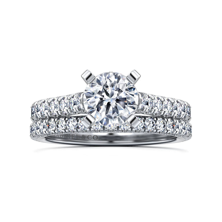 Erica - 14K White Gold Round Diamond Engagement Ring - 0.51 ct - Shot 4