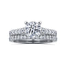 Erica - 14K White Gold Round Diamond Engagement Ring - 0.51 ct