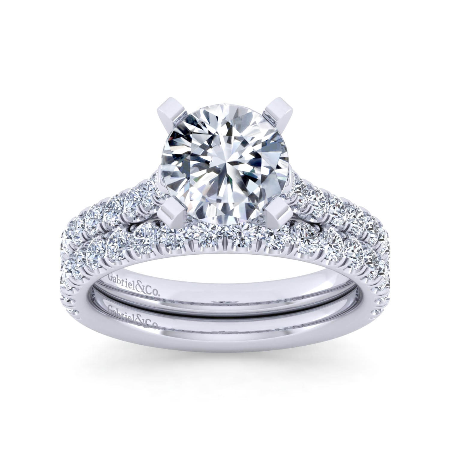 Erica - 14K White Gold Round Diamond Engagement Ring - 0.51 ct - Shot 4