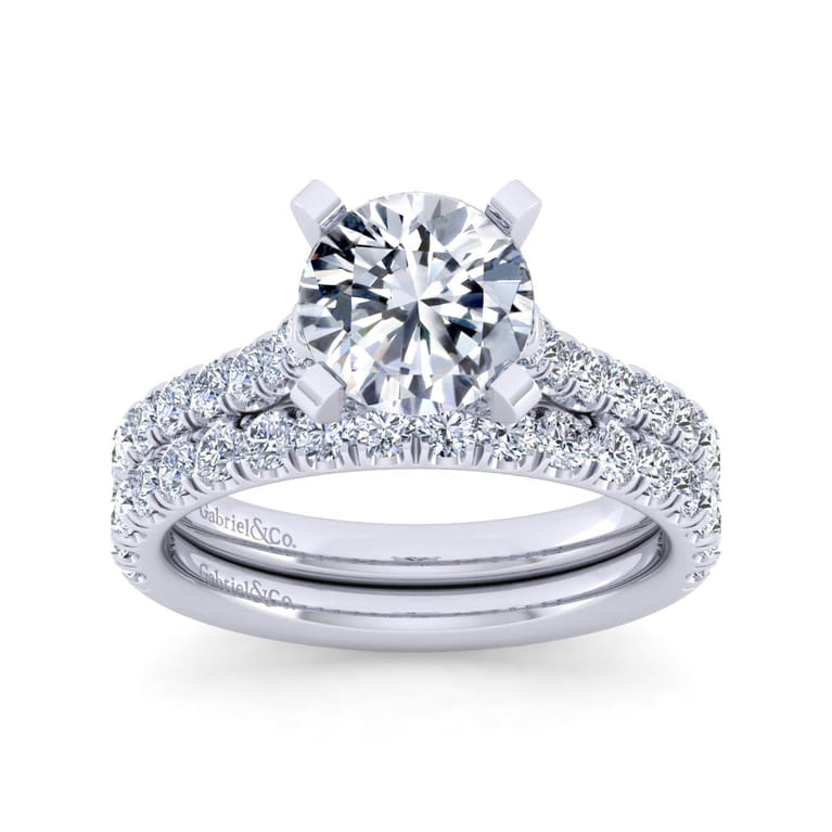 Erica - 14K White Gold Round Diamond Engagement Ring - 0.51 ct - Shot 4