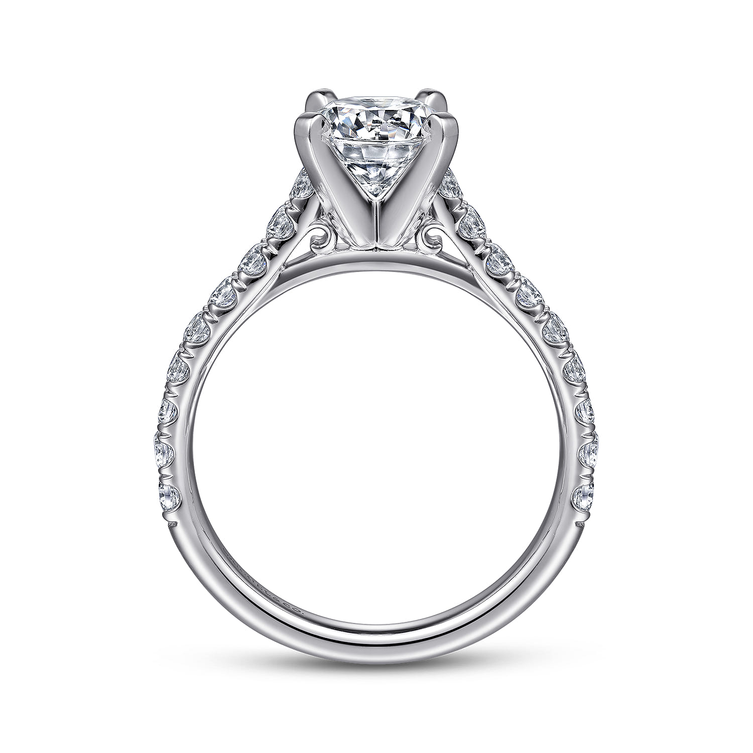 Erica - 14K White Gold Round Diamond Engagement Ring - 0.51 ct - Shot 2