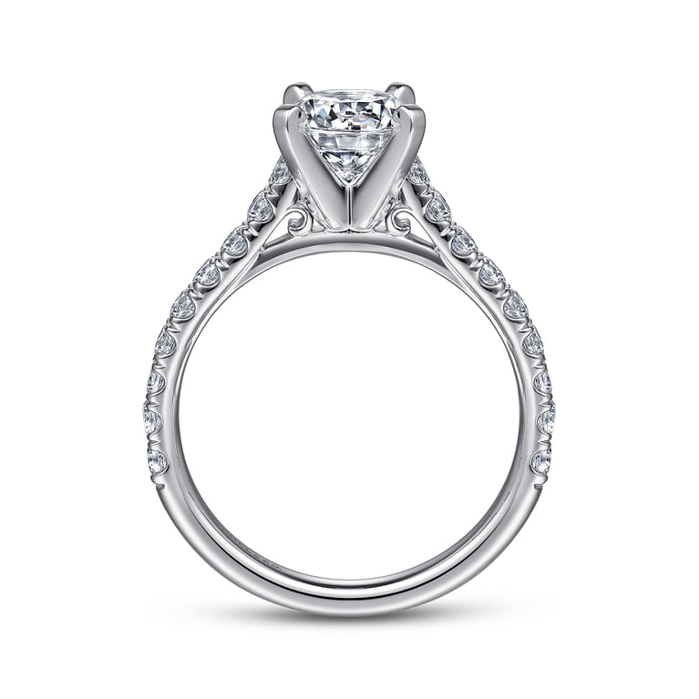 Erica - 14K White Gold Round Diamond Engagement Ring - 0.51 ct - Shot 2