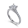 Erica - 14K White Gold Round Diamond Engagement Ring - 0.51 ct