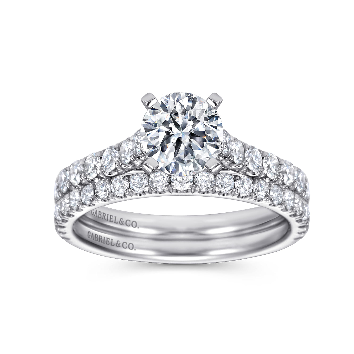 Erica - 14K White Gold Round Diamond Engagement Ring - 0.51 ct - Shot 4