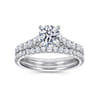 Erica - 14K White Gold Round Diamond Engagement Ring - 0.51 ct