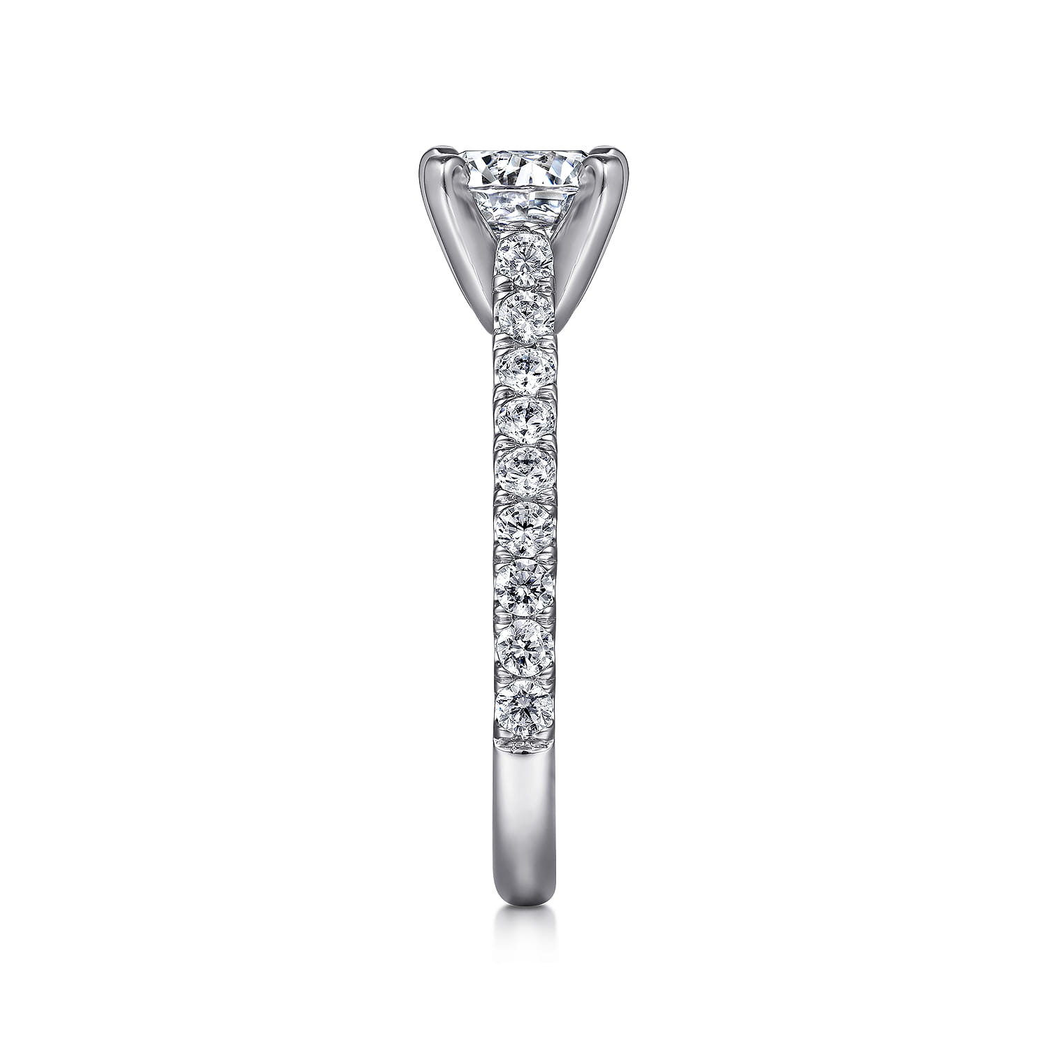 Erica - 14K White Gold Round Diamond Engagement Ring - 0.51 ct - Shot 5