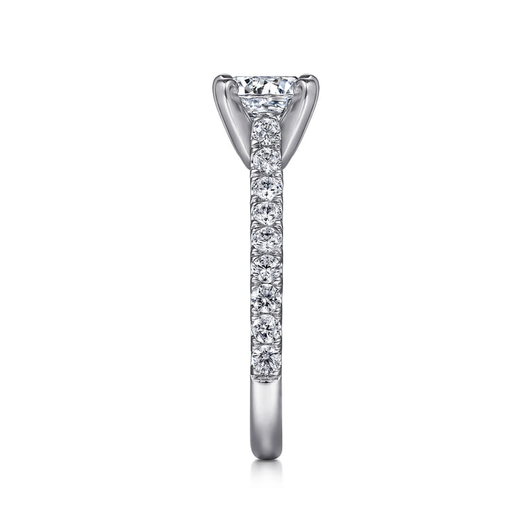 Erica - 14K White Gold Round Diamond Engagement Ring - 0.51 ct - Shot 5