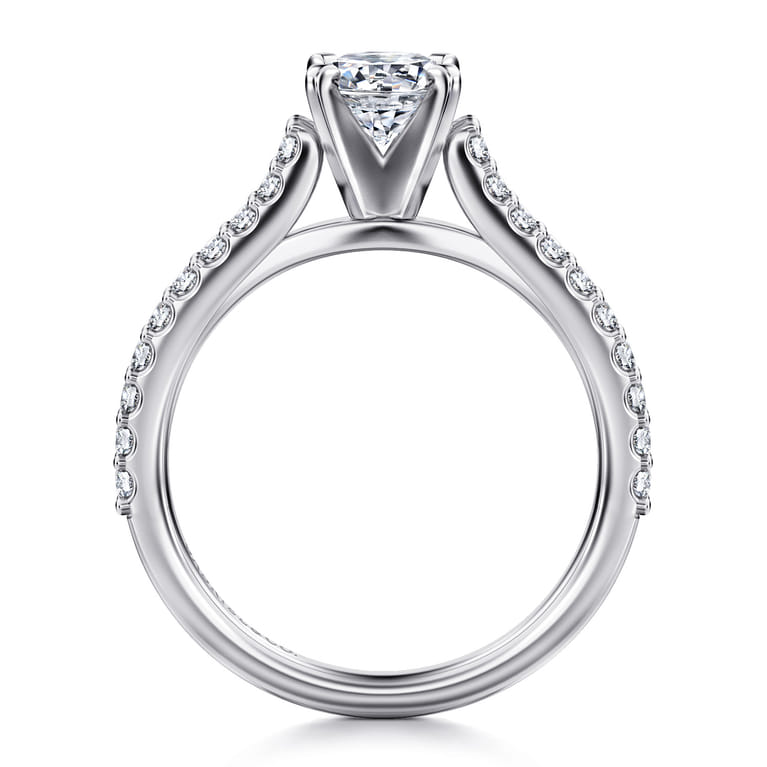 Shanna - 14K White Gold Round Diamond Engagement Ring - 0.28 ct - Shot 2