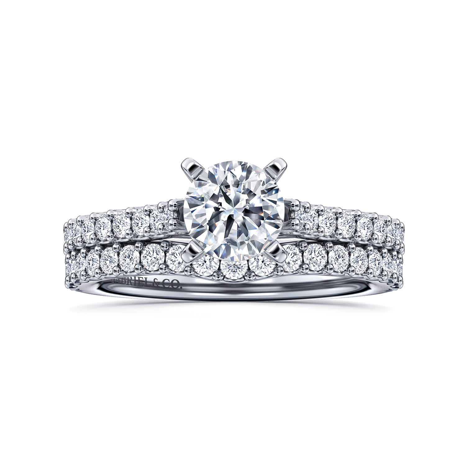 Shanna - 14K White Gold Round Diamond Engagement Ring - 0.28 ct - Shot 4