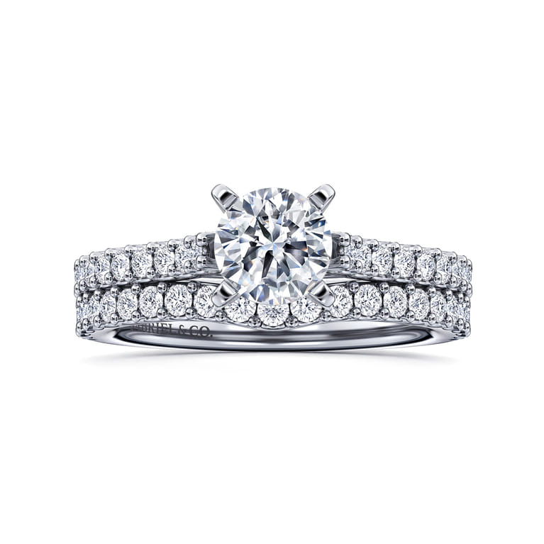 Shanna - 14K White Gold Round Diamond Engagement Ring - 0.28 ct - Shot 4