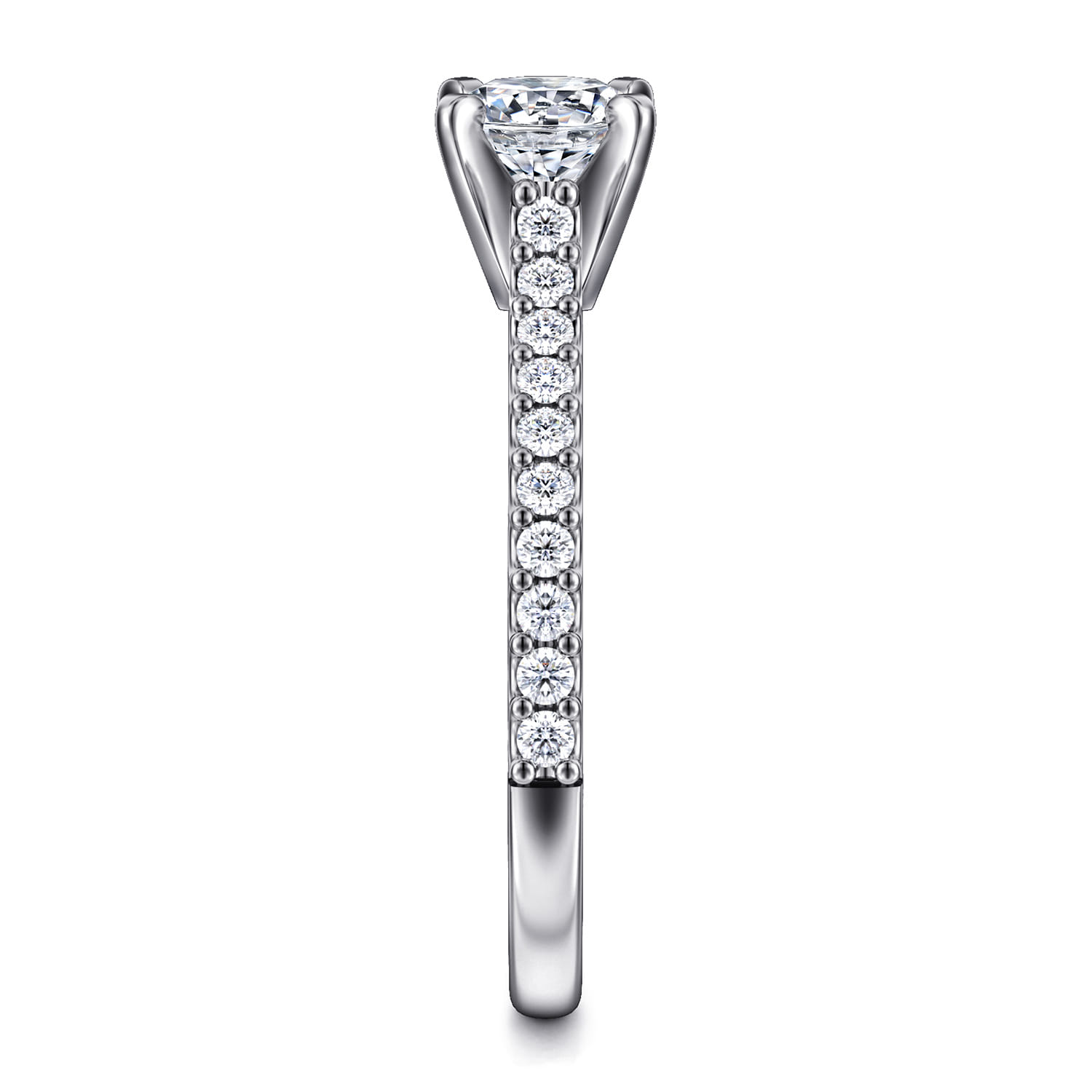 Shanna - 14K White Gold Round Diamond Engagement Ring - 0.28 ct - Shot 5