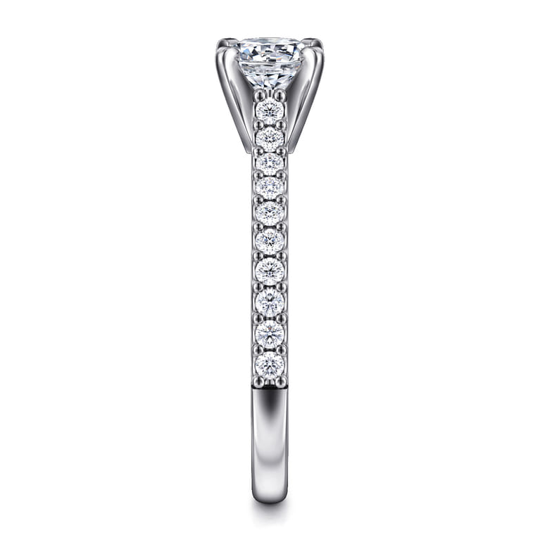Shanna - 14K White Gold Round Diamond Engagement Ring - 0.28 ct - Shot 5