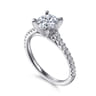 Shanna - 14K White Gold Round Diamond Engagement Ring - 0.28 ct