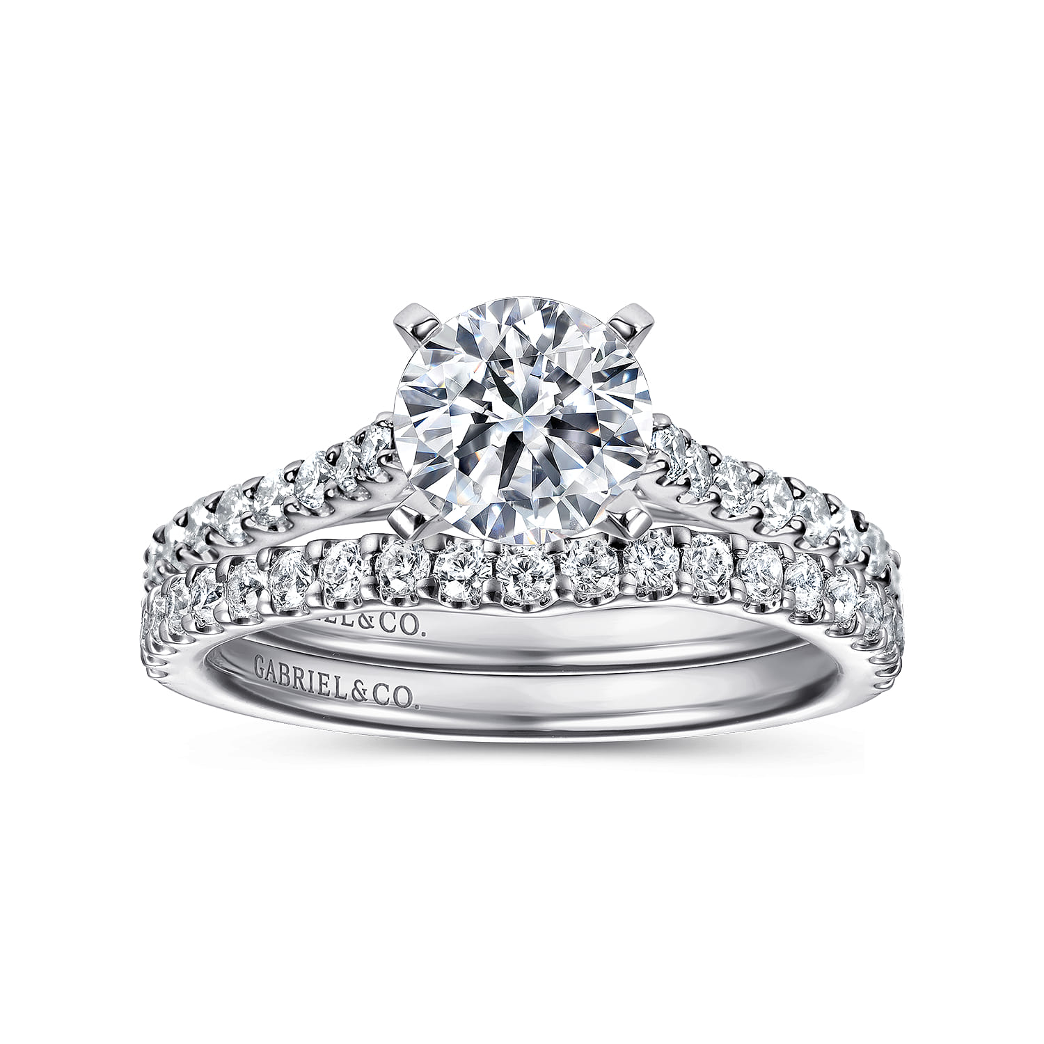 Shanna - 14K White Gold Round Diamond Engagement Ring - 0.28 ct - Shot 4