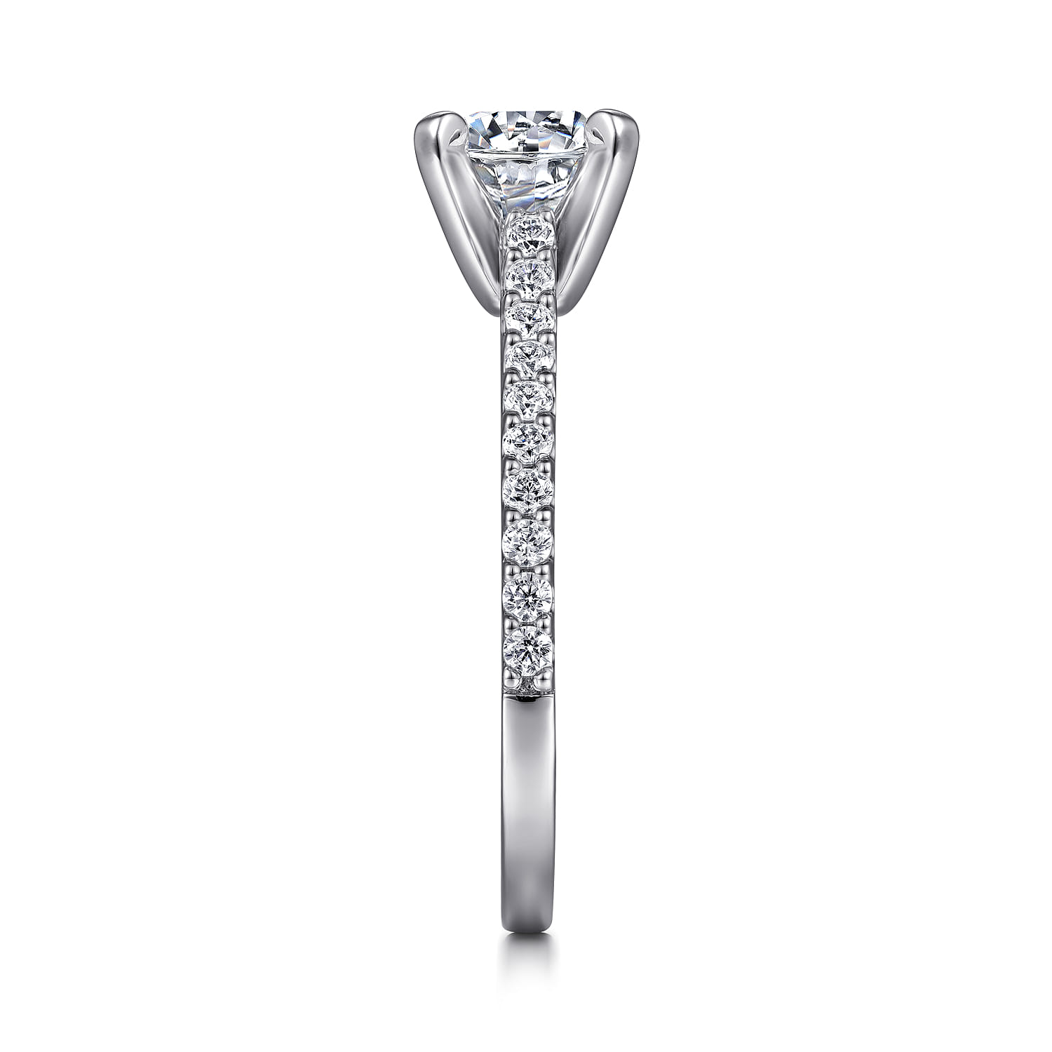 Shanna - 14K White Gold Round Diamond Engagement Ring - 0.28 ct - Shot 5