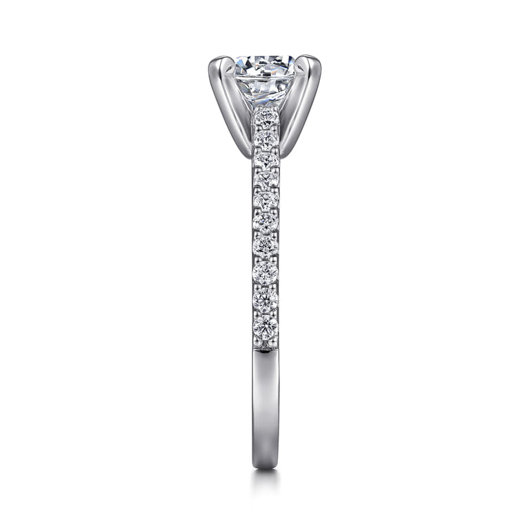 Shanna - 14K White Gold Round Diamond Engagement Ring - 0.28 ct - Shot 5