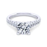 Bridget - 14K White Gold Round Diamond Engagement Ring - 0.5 ct