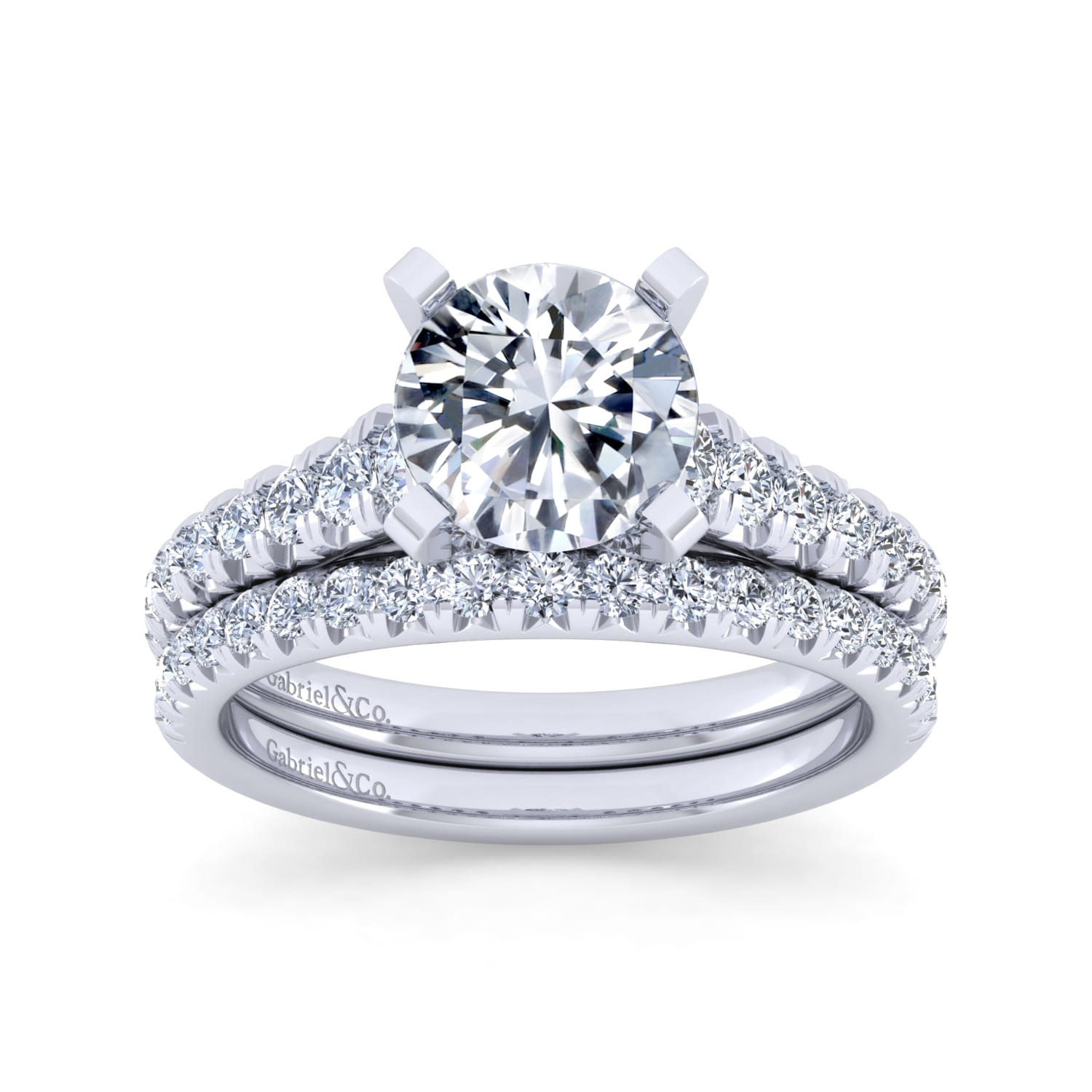 Bridget - 14K White Gold Round Diamond Engagement Ring - 0.5 ct - Shot 4