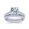 Bridget - 14K White Gold Round Diamond Engagement Ring - 0.5 ct