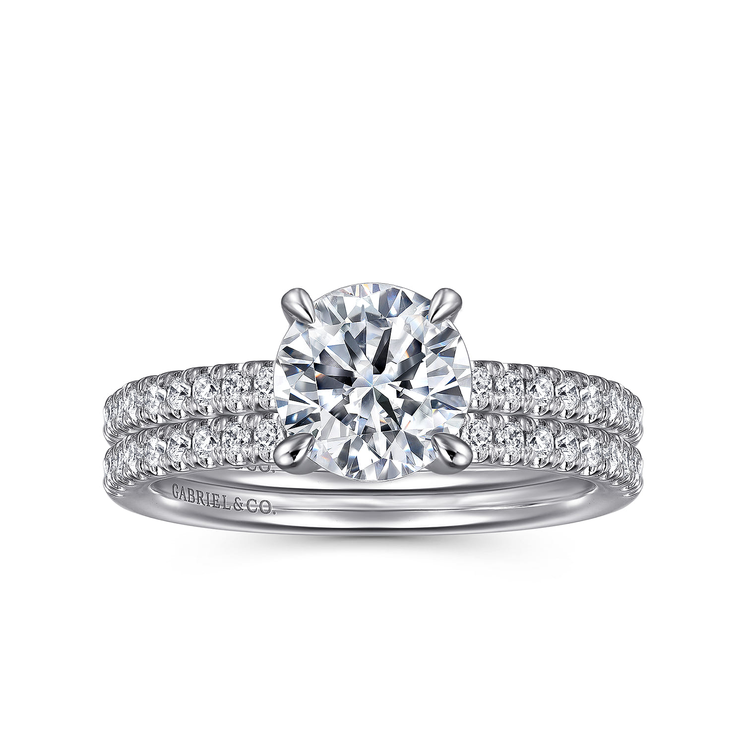 Stasia - 14K White Gold Round Diamond Engagement Ring - 0.21 ct - Shot 4