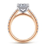 Addilyn - 14K White-Rose Gold Princess Cut Diamond Engagement Ring - 0.5 ct
