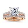 Addilyn - 14K White-Rose Gold Princess Cut Diamond Engagement Ring - 0.5 ct