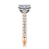 Addilyn - 14K White-Rose Gold Princess Cut Diamond Engagement Ring - 0.5 ct
