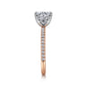 Evelyn - 14K White-Rose Gold Round Diamond Engagement Ring - 0.18 ct