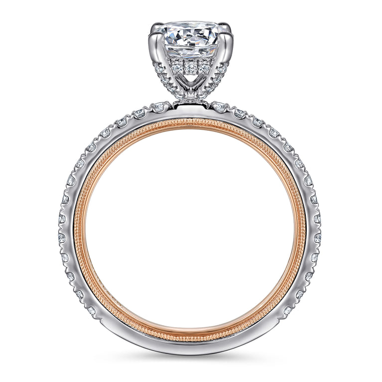 Love - 14K White-Rose Gold Diamond Engagement Ring - 0.43 ct - Shot 2