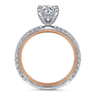 Love - 14K White-Rose Gold Diamond Engagement Ring - 0.43 ct