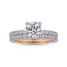 Love - 14K White-Rose Gold Diamond Engagement Ring - 0.43 ct