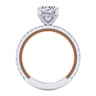 Danita - 14K White-Rose Gold Round Diamond Engagement Ring - 0.45 ct