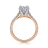 Erica - 14K White-Rose Gold Round Diamond Engagement Ring - 0.51 ct