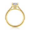 Abbie - 14K Yellow Gold Cushion Cut Diamond Engagement Ring - 0.21 ct