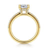 Franka - 14K Yellow Gold Cushion Cut Diamond Engagement Ring - 0.3 ct
