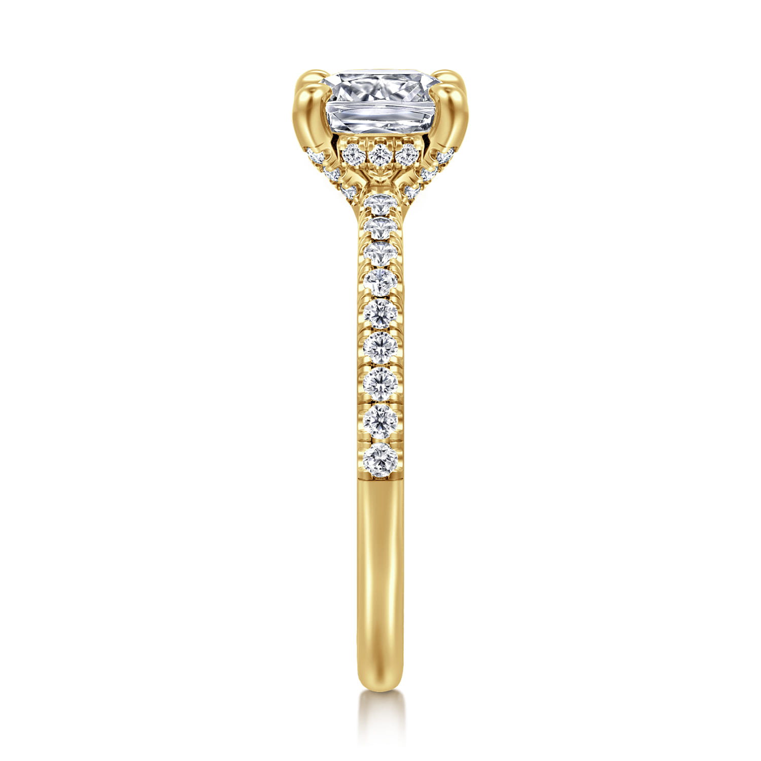 Franka - 14K Yellow Gold Cushion Cut Diamond Engagement Ring - 0.3 ct - Shot 4