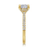 Franka - 14K Yellow Gold Cushion Cut Diamond Engagement Ring - 0.3 ct
