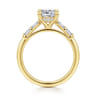 Eva - 14K Yellow Gold Cushion Cut Diamond Engagement Ring - 0.3 ct